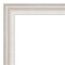 Amanti Art Non-Beveled Wall Mirror, Trio White Wash Silver Frame